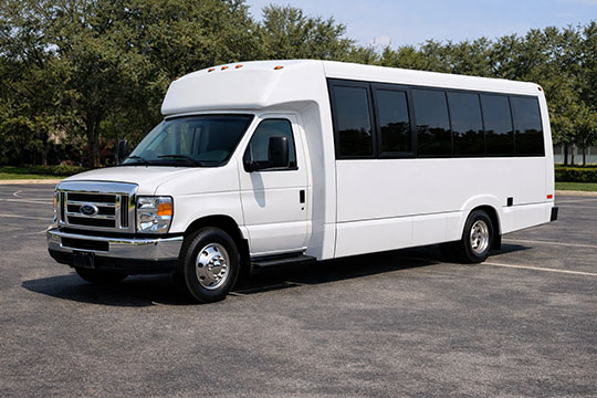 18-passenger minibus available for charter in Huntsville, TX
