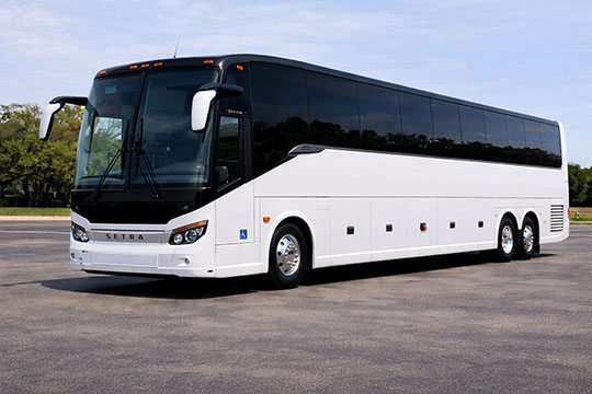 56-passenger charter bus available for charter in Huntsville, TX